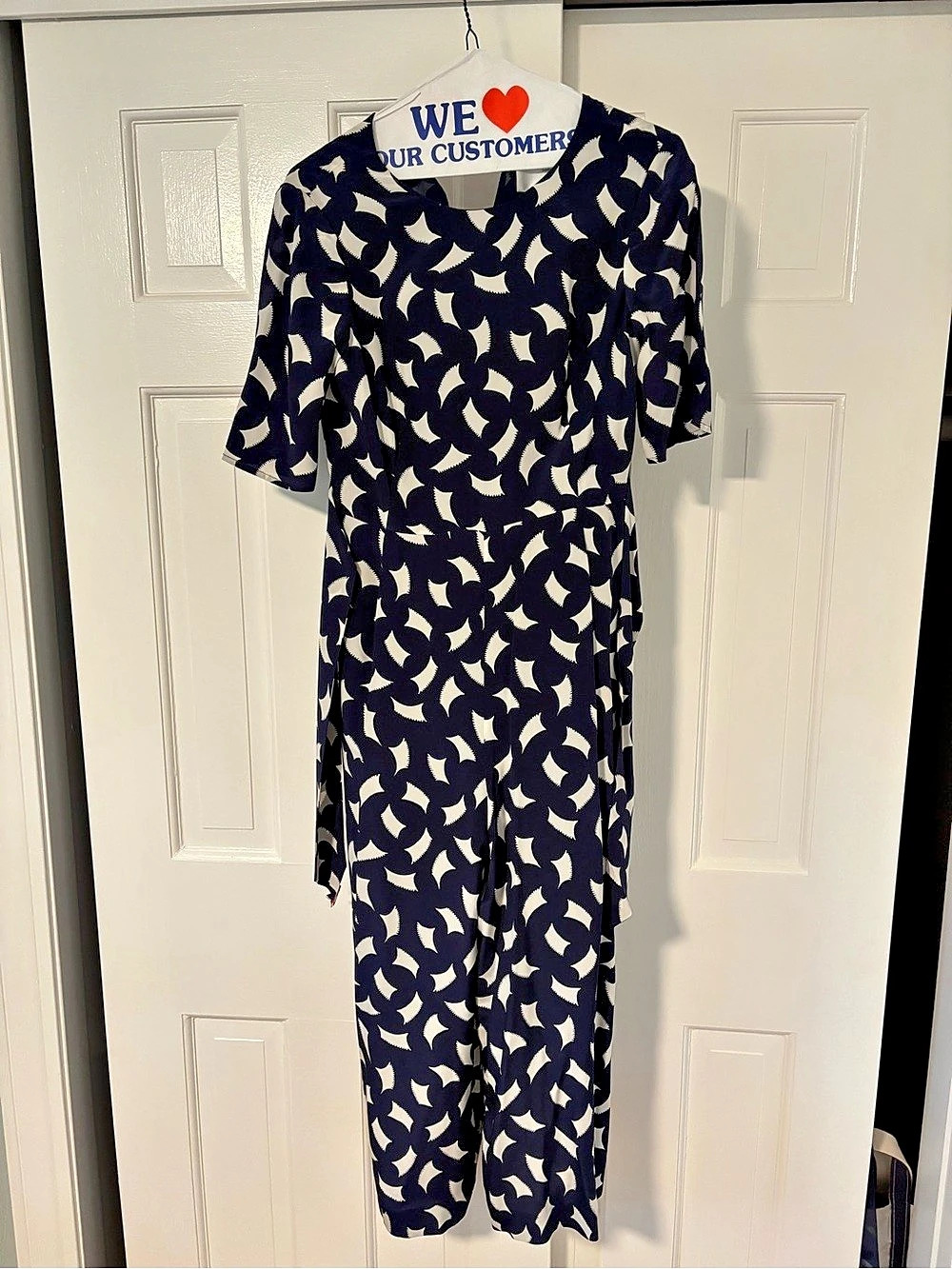 L.K. Bennett Jumpsuit - Blue & White US 4 Like New